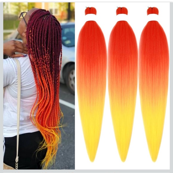 3 Gozill Braids Pink Synthetic Hair Extension For Braiding 25 Inches Long - Picture 1 of 12
